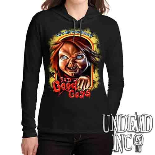 Chucky Bad Guys – Ladies Long Sleeve Hooded Shirt