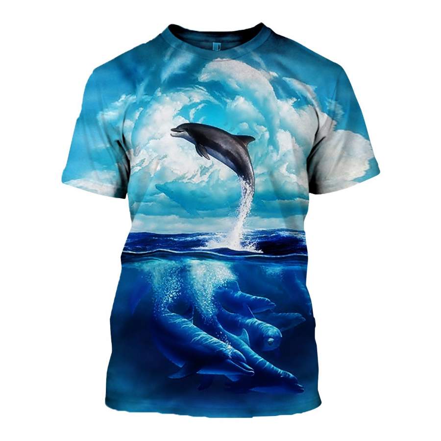 3D All Over Printed Dolphin T Shirt Hoodie 12134