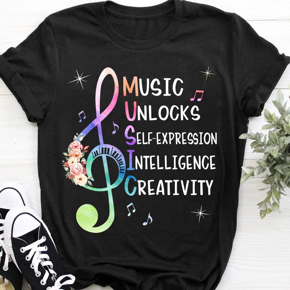 Music Unlocks Self-Expression Intelligence Creativity Standard/Premium T-Shirt