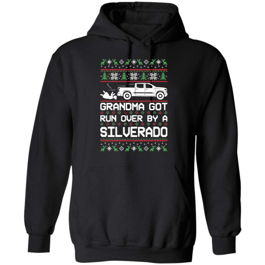 Chevy Silverado 2019-2020 Ugly Christmas Grandma Got Run Over Pullover Hoodie