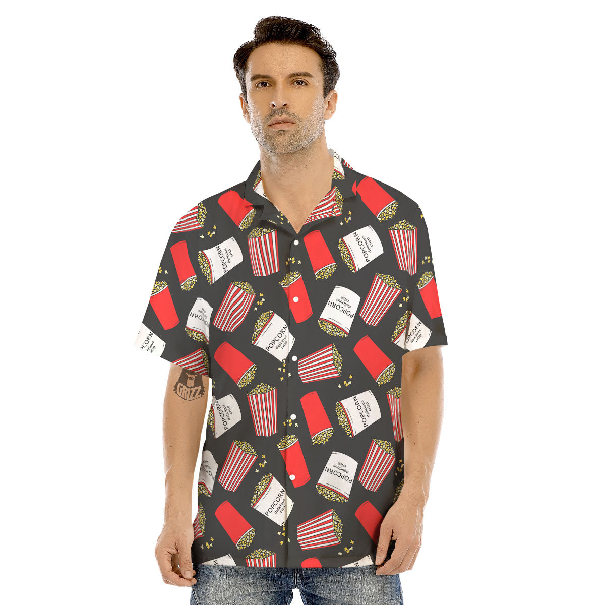 Popcorn Box Print Pattern Men'S Hawaiian Shirt