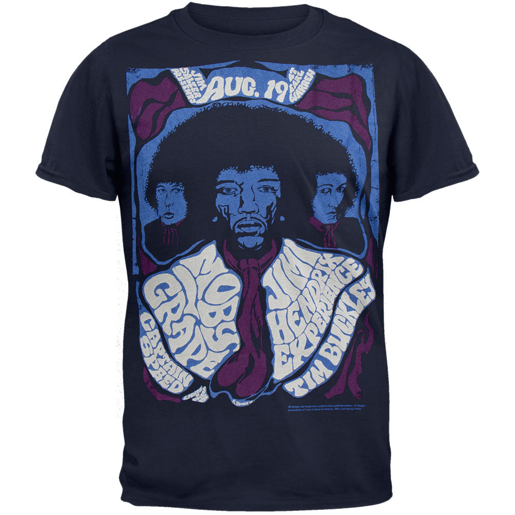 Jimi Hendrix – Concert Flyer T-Shirt – Rock Band Merch