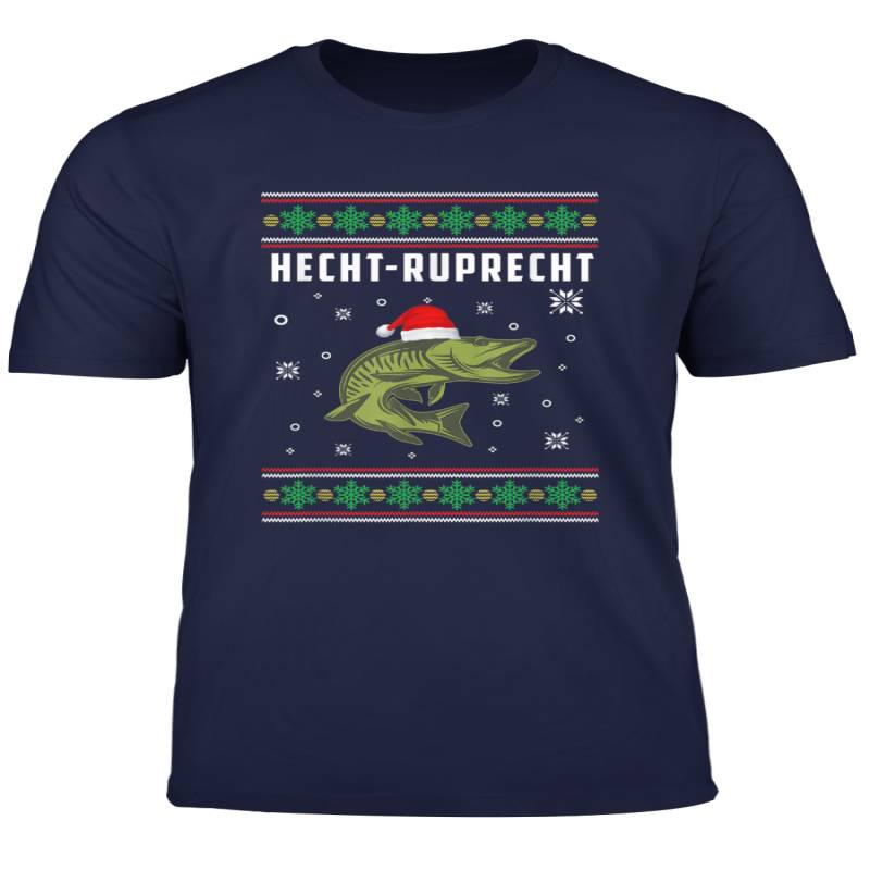 Ugly Christmas Hecht Ruprecht Angler Angeln Xmas Geschenk T Shirt