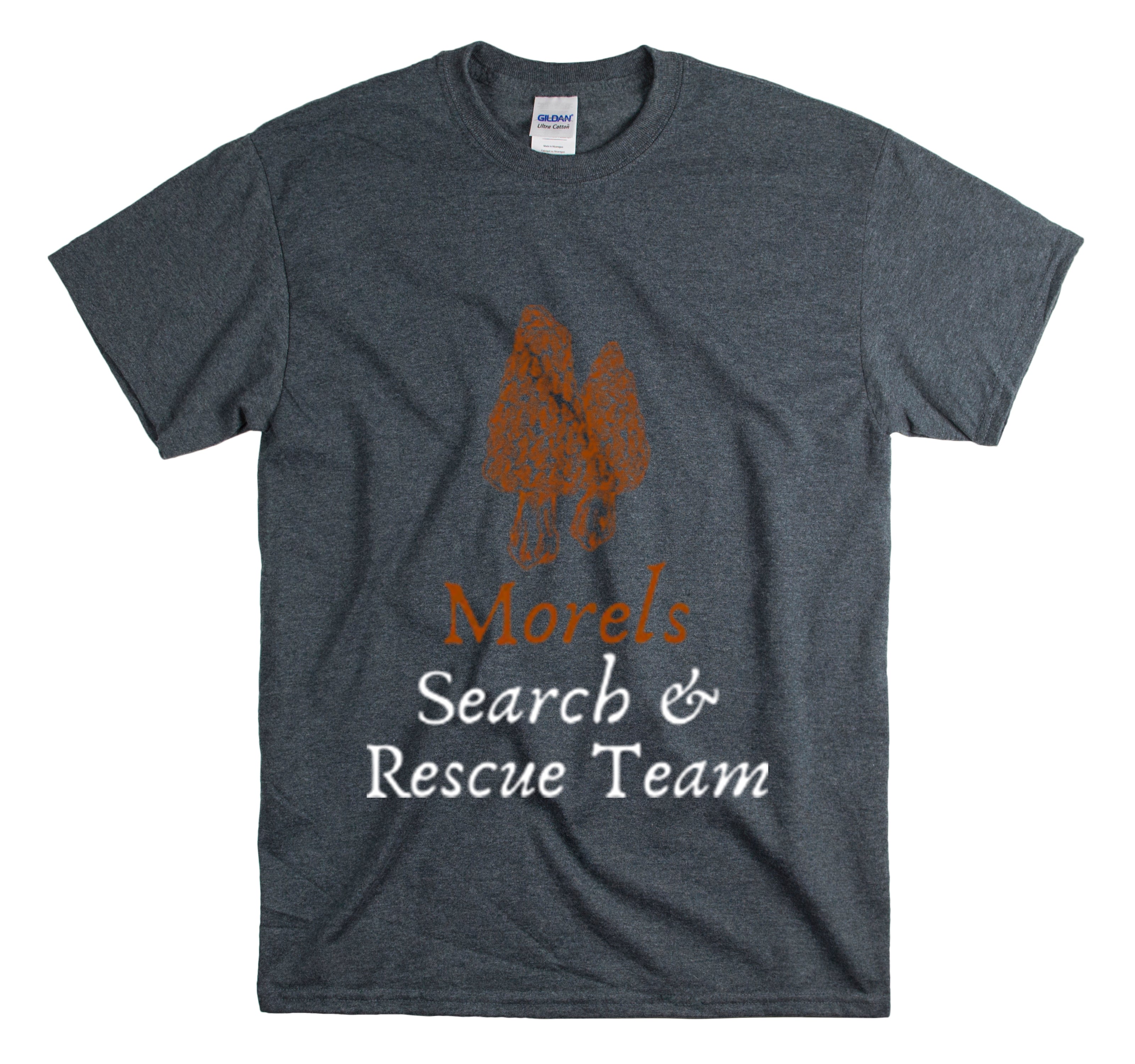 Shirt Funny Morels Search & Rescue Unique Honeycomb Hilarious Mushroom Authentic Gourmet T-Shirt Unisex Heavy Cotton Tee