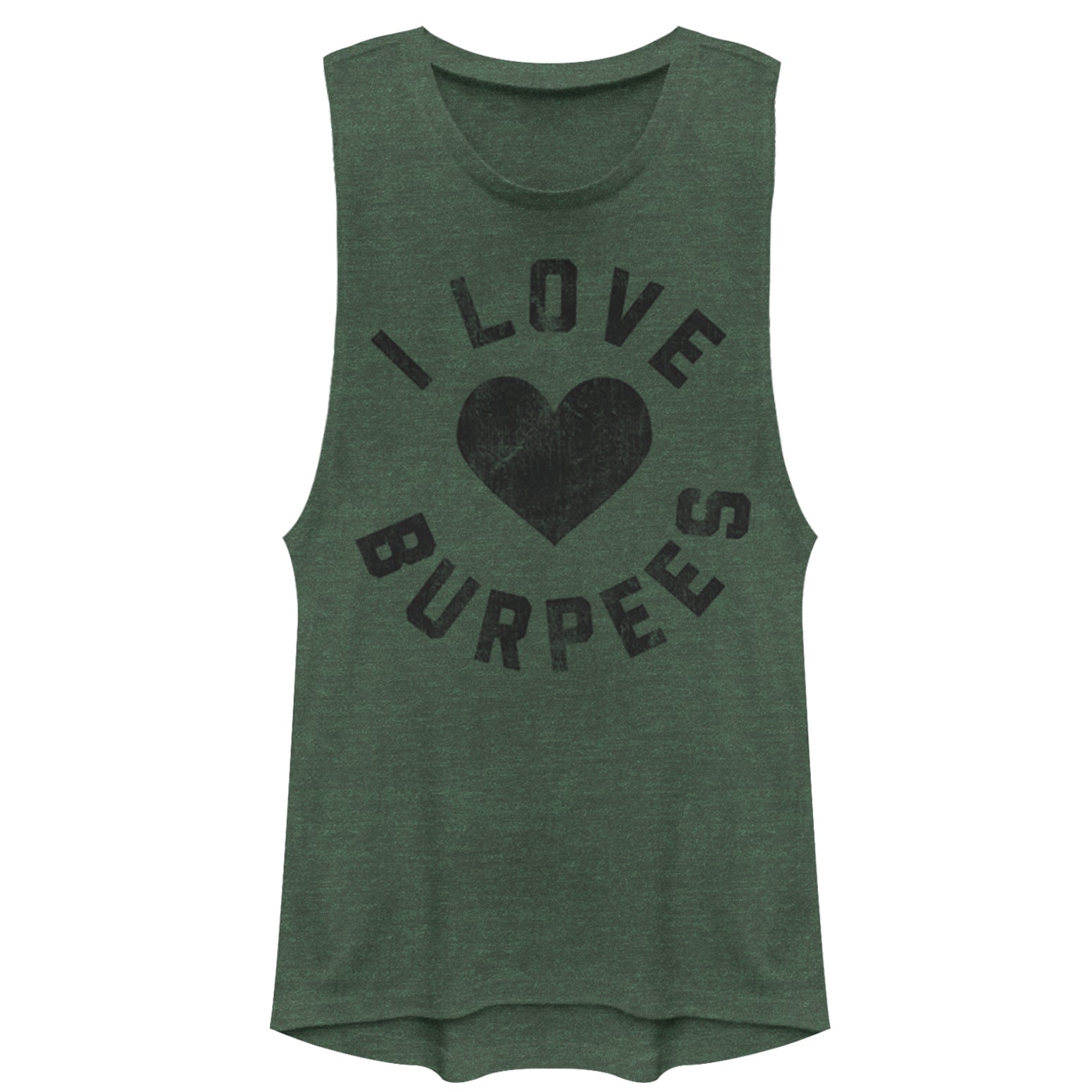 Chin Up Junior’S I Love Burpees  Festival Muscle Tee