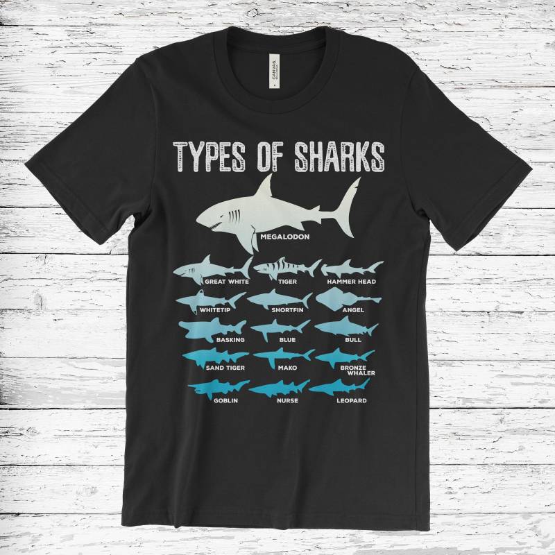 Crushtee 16 Types of Sharks T Shirt, Marine Biology, Shark Week, Shark Tank Shirts, Shark Bite T Shirt, Left Shark Shirt, Shark Gift, Shark Birthday, Long Sleeve Hoodie