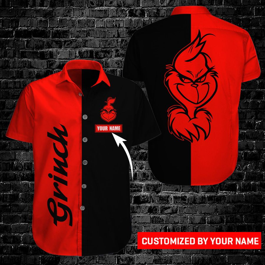 Copy Grinch Button Shirt 3D ALL OVER CUSTOMIZED LLH210720HJD529 , Christmas Outfits by Flowershirts
