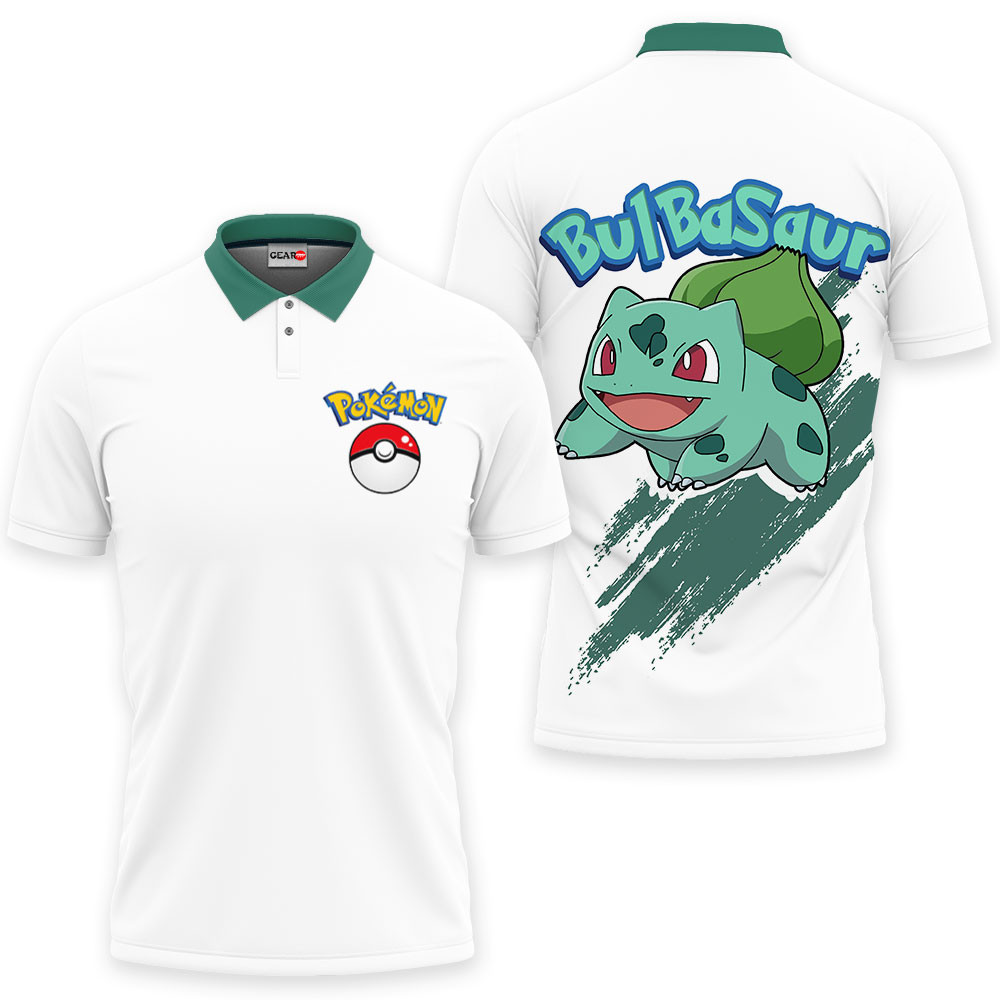 Bulbasaur Polo Shirts Pokemon Custom Anime Merch Clothes For Otaku