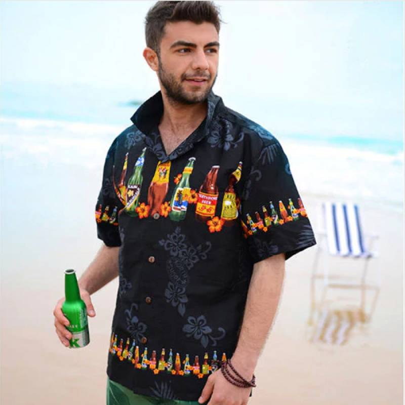 Brand New Summer Style Hawaiian Shirt US SIZE Cotton Short