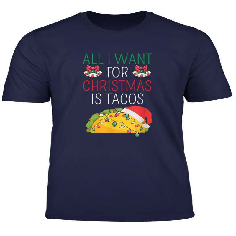 All I Want For Christmas Is Tacos Mexican Foodie Costume T Shirt