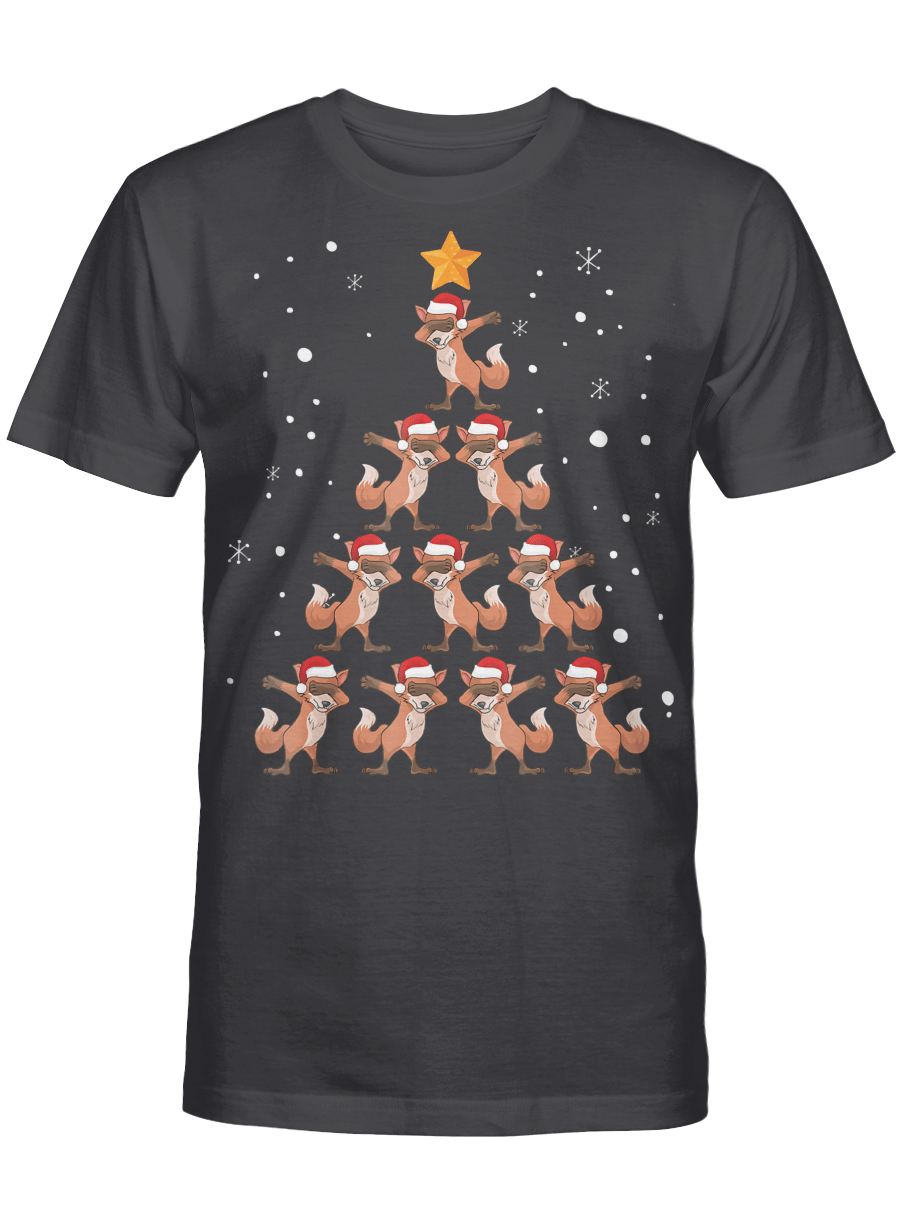 AmazeStyleZ Santa’s Reindeer, Ugly Christmas Sweater, Christmas Gift Ideas, Dabbing Fox Christmas T-Shirt Dab Fox Christmas Tree Shirt