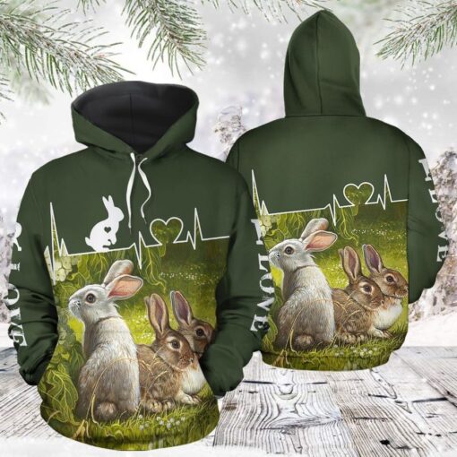 Rabbit 3D Hoodie Sweatshirt