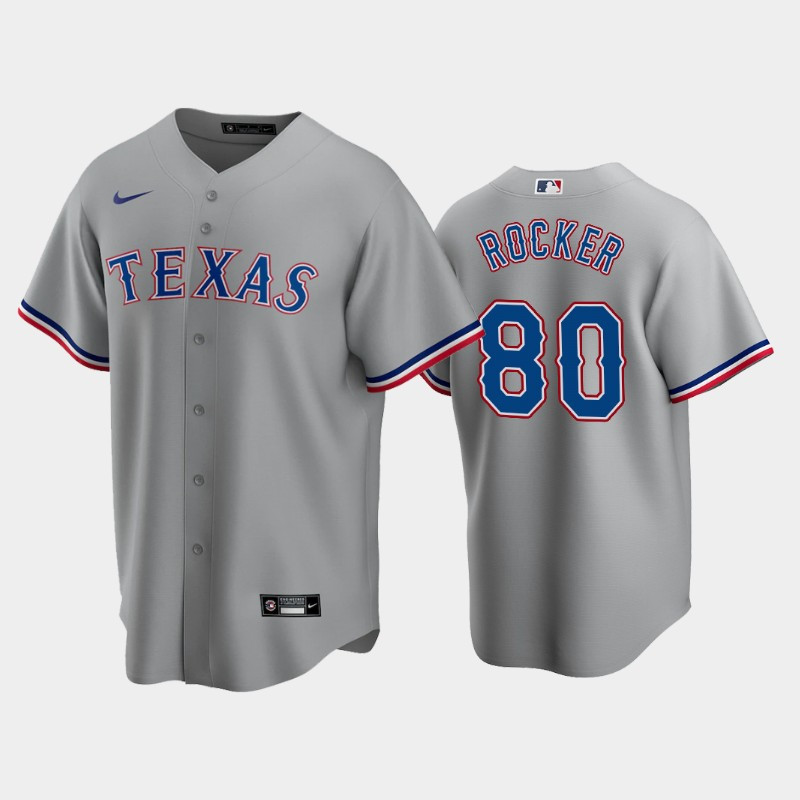 Texas Rangers Kumar Rocker 80 2022-23 Draft Gray Road Jersey