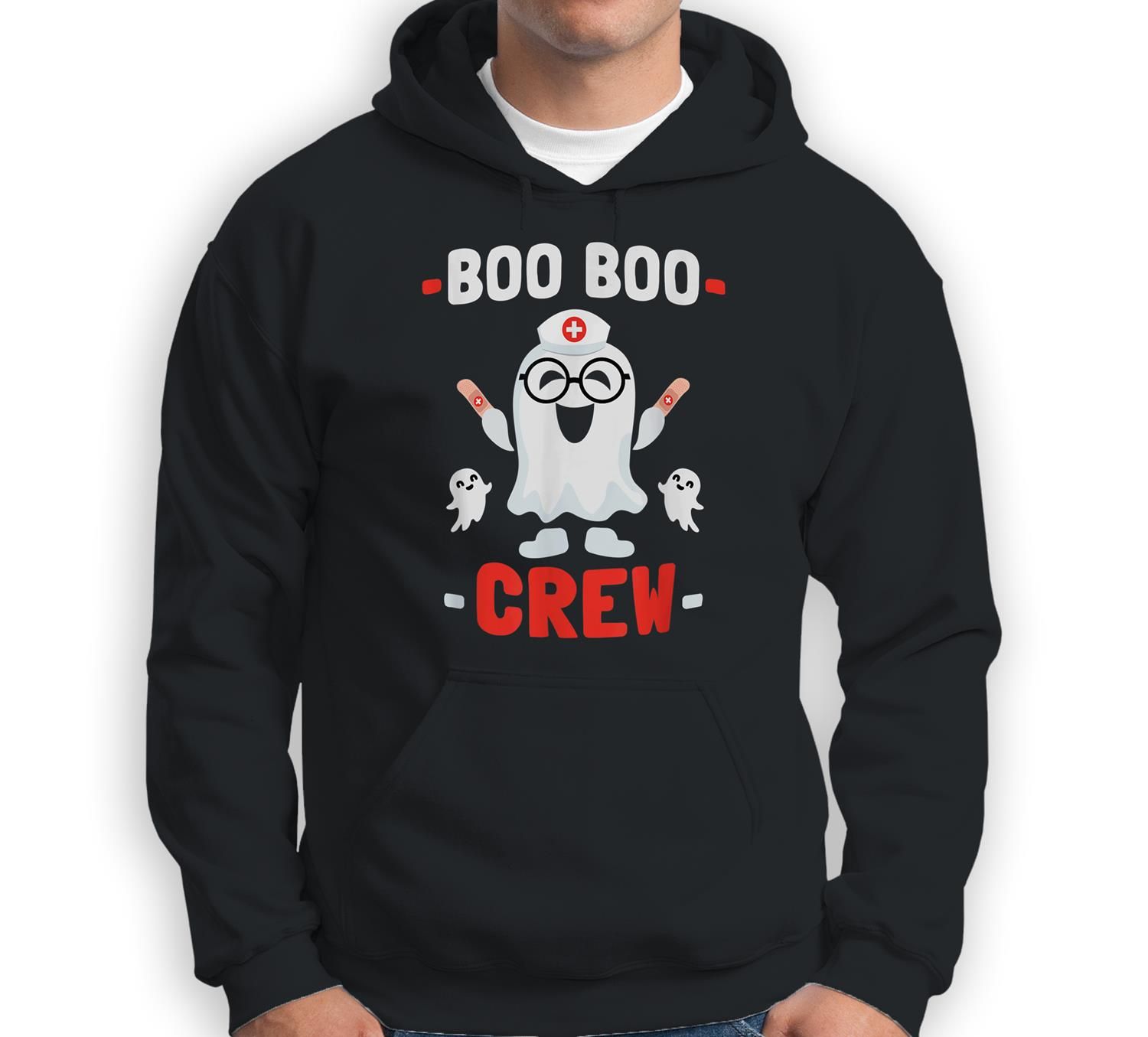 Womens Mens Funny Boo Boo Crew For Halloween Nurse Sweatshirt & Hoodie