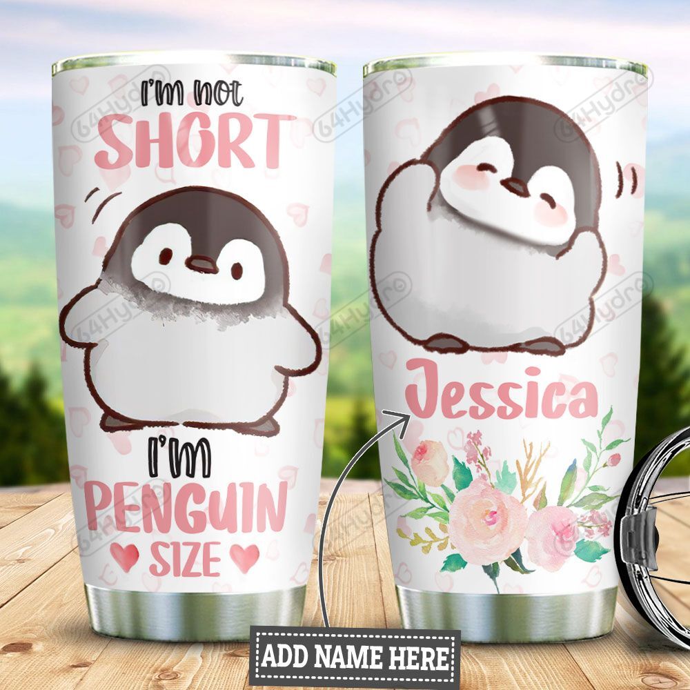 Personalized Penguin Size Hlz2310013  Stainless Steel Tumbler Travel Customize Name, Text, Number, Image