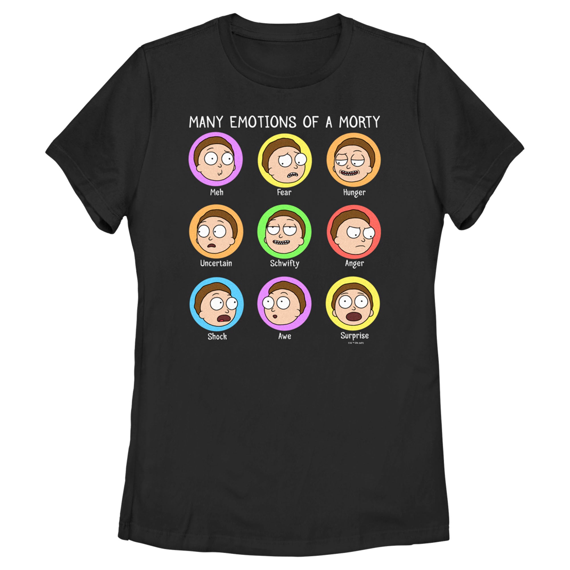 Women’S Rick And Morty Many Emotions Of A Morty T-Shirt