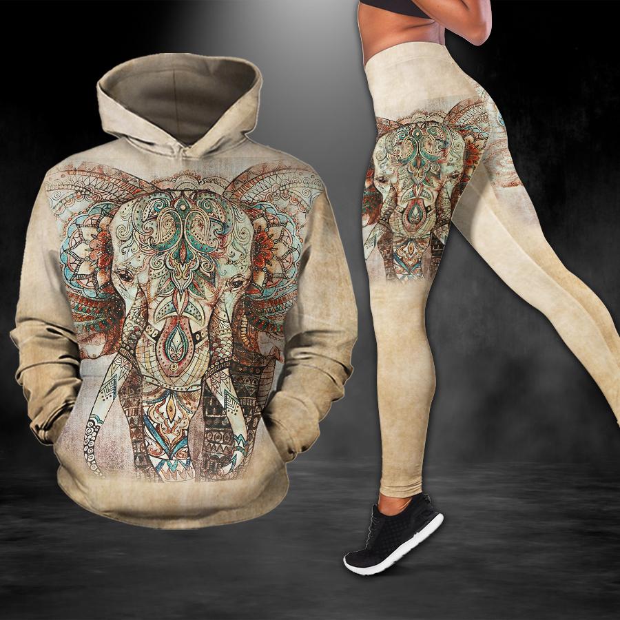 Mandala Elephant Hoodie & Legging