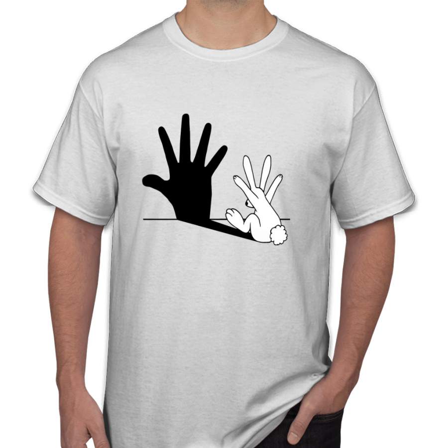 Rabbit Hand Shadow Men T-Shirt