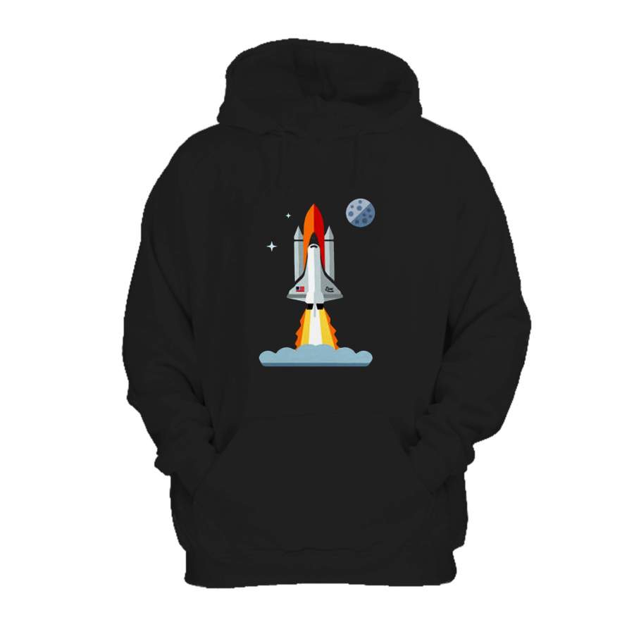 321 Blast Off Space Rocket Shuttle Outh And Toddler Hoodie