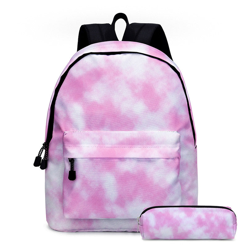 Tie Dye School Backpack For Girls Teens Bookbag Set