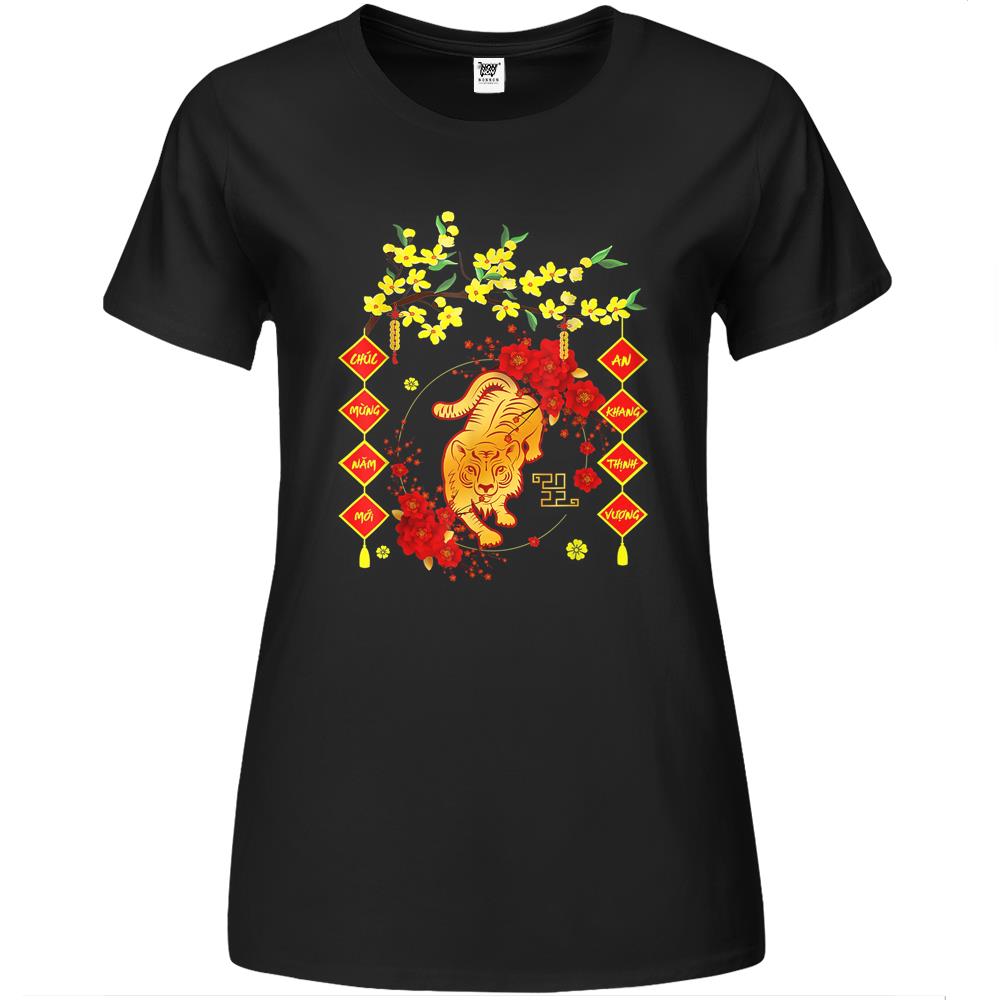 Chuc Mung Nam Moi 2022 Vietnamese Lunar New Year Tiger Premium Womens T Shirts