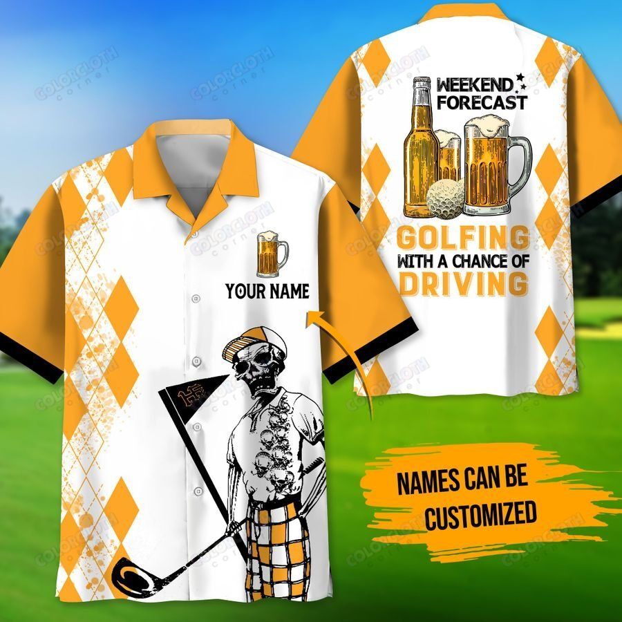 Golf And Drink More Beer Customized Hawaiian Shirt Ha18141