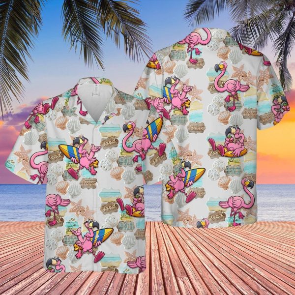 Flamingo Sand Beach Relax Hawaii Shirt For Men Women Ha38965