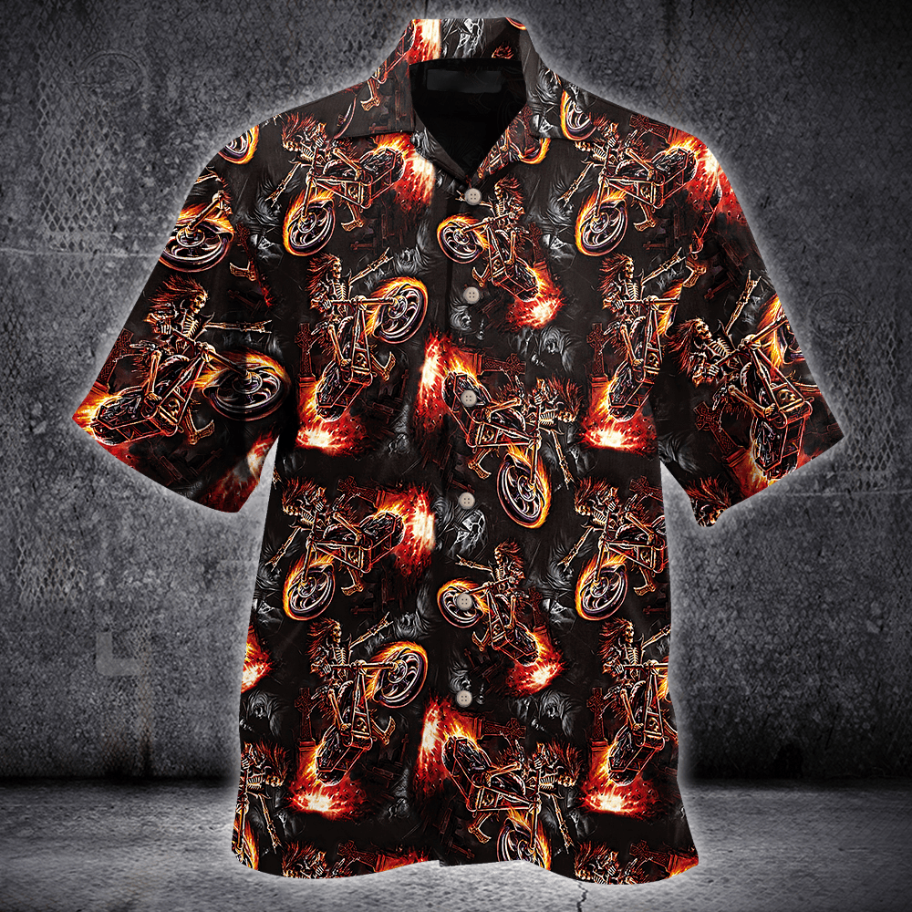 Hell Skull Ride Motocycles Hawaii Shirt For Men Women Ha12287