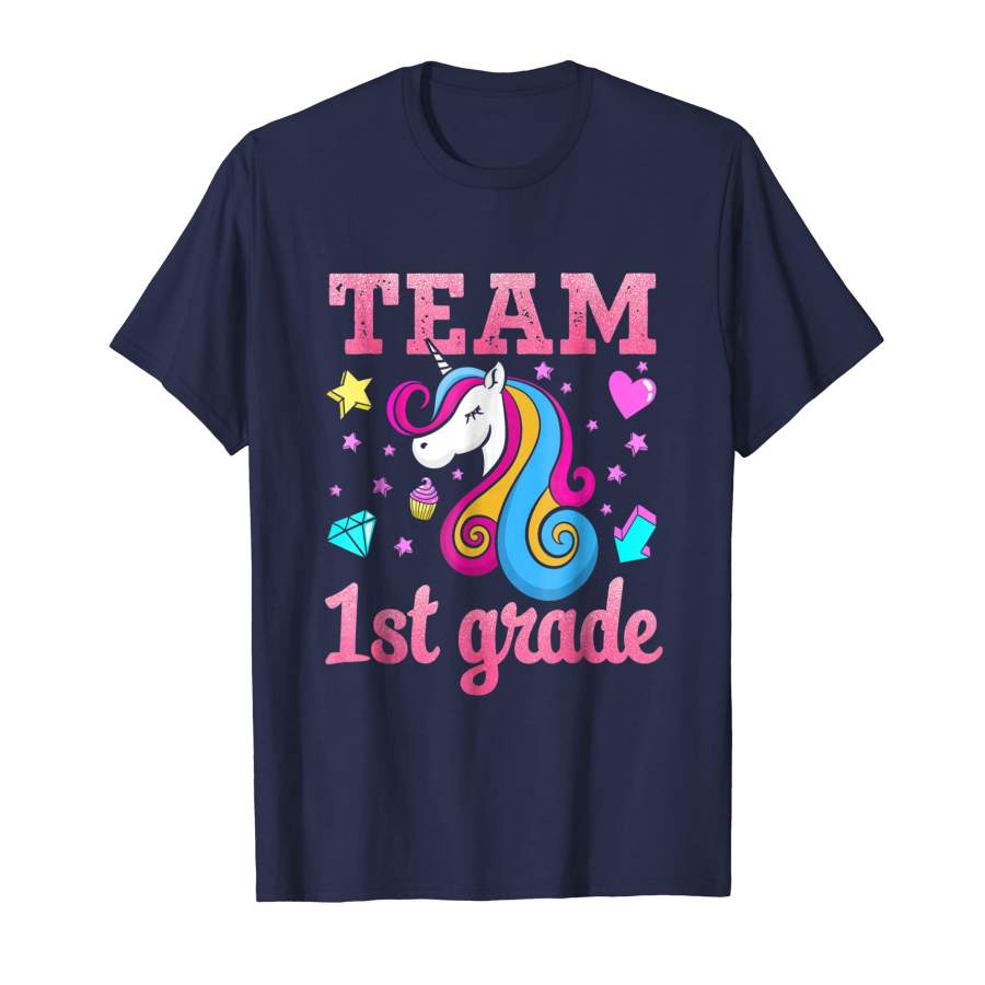 1st Grade Girls Womens Unicorn Back to School Gift Shirt