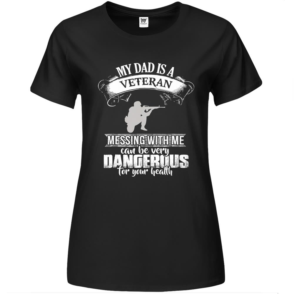 My Dad Is A Veteran Premium Womens Tshirts