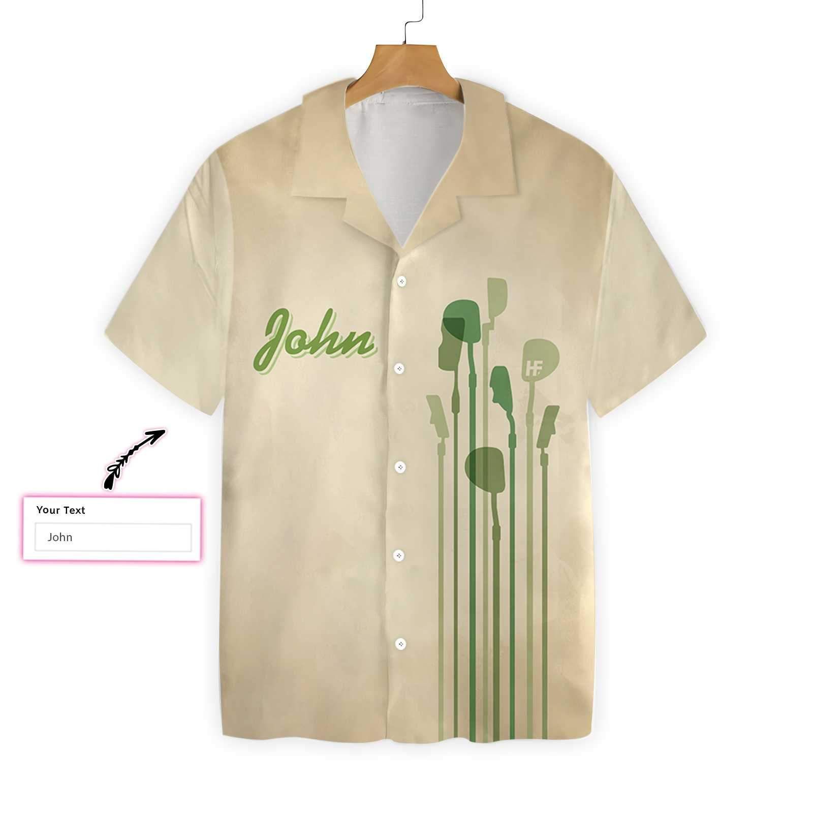 Check out this awesome Personalized Vintage Golf Hawaiian Aloha Shirts Custom Name L