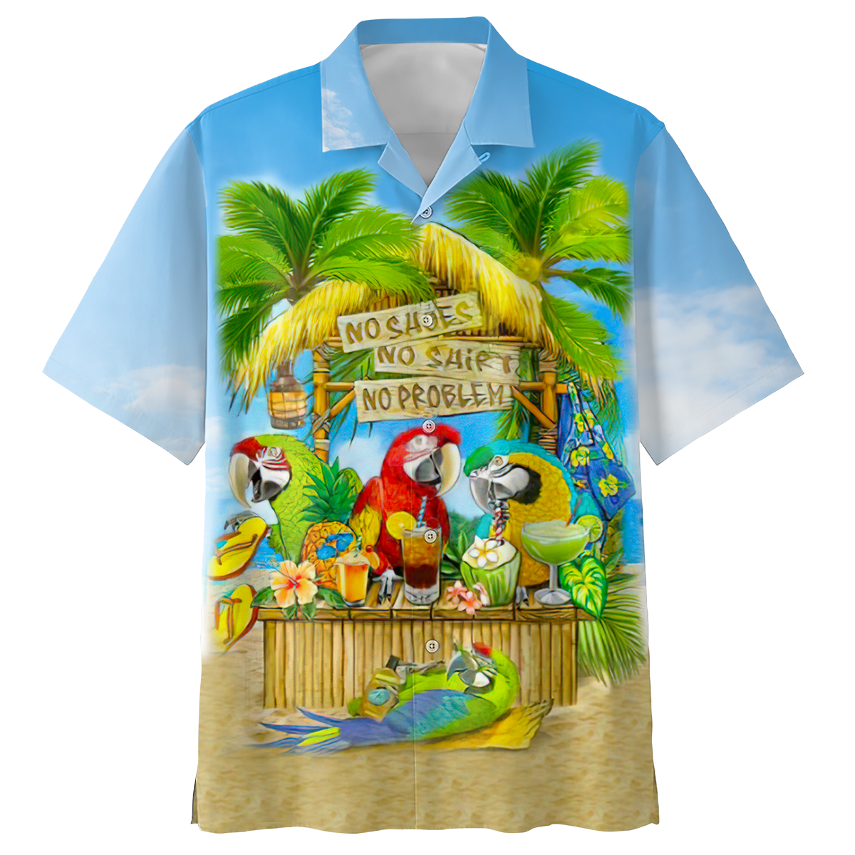 Parrot Beach Hawaii Shirt Summer Ha15444