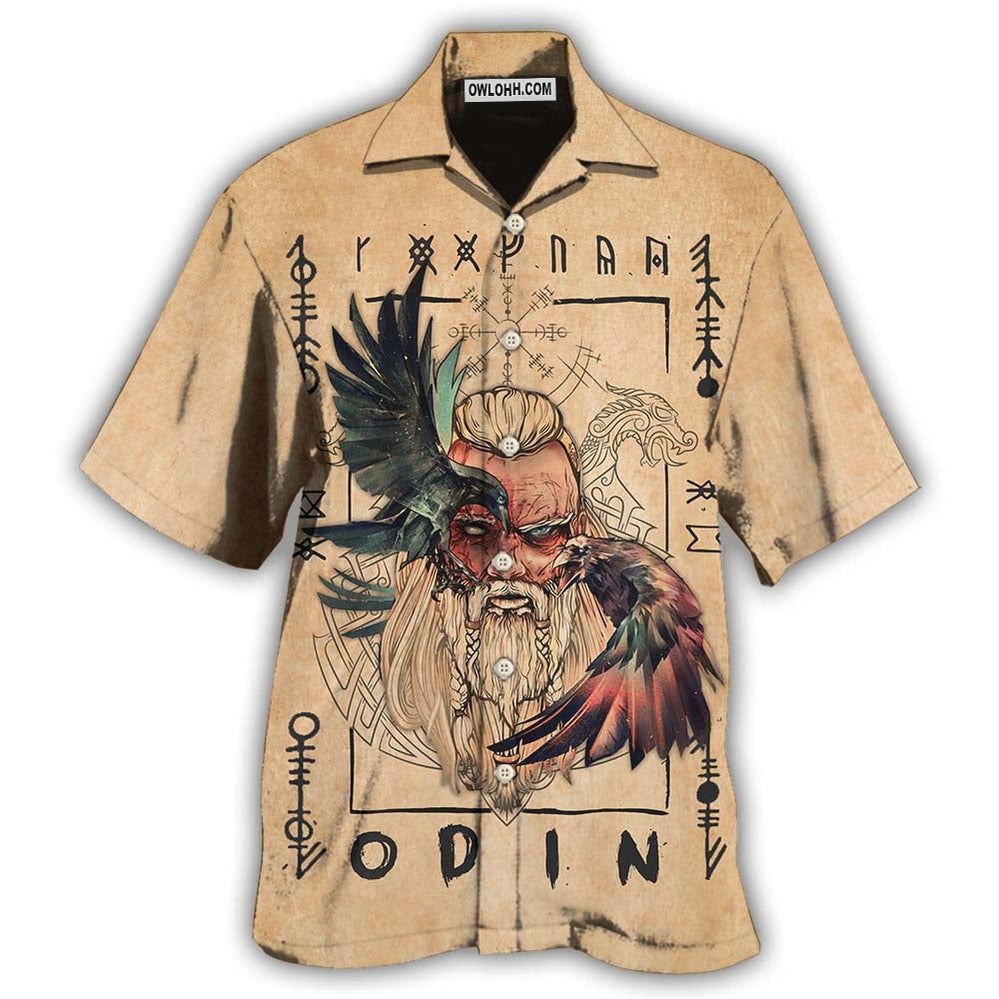 Viking Odin Sign Old Man Viking – Hawaiian Shirt  – Owl Ohh