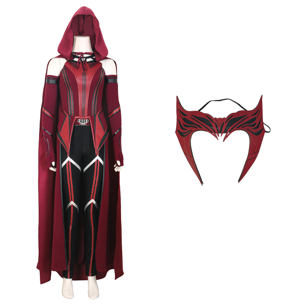 Wanda Vision Scarlet Cosplay Witch Maximoff Cosplay Costume Outfits Halloween Carnival Suit Mask Custom Made Halloween Costume alx