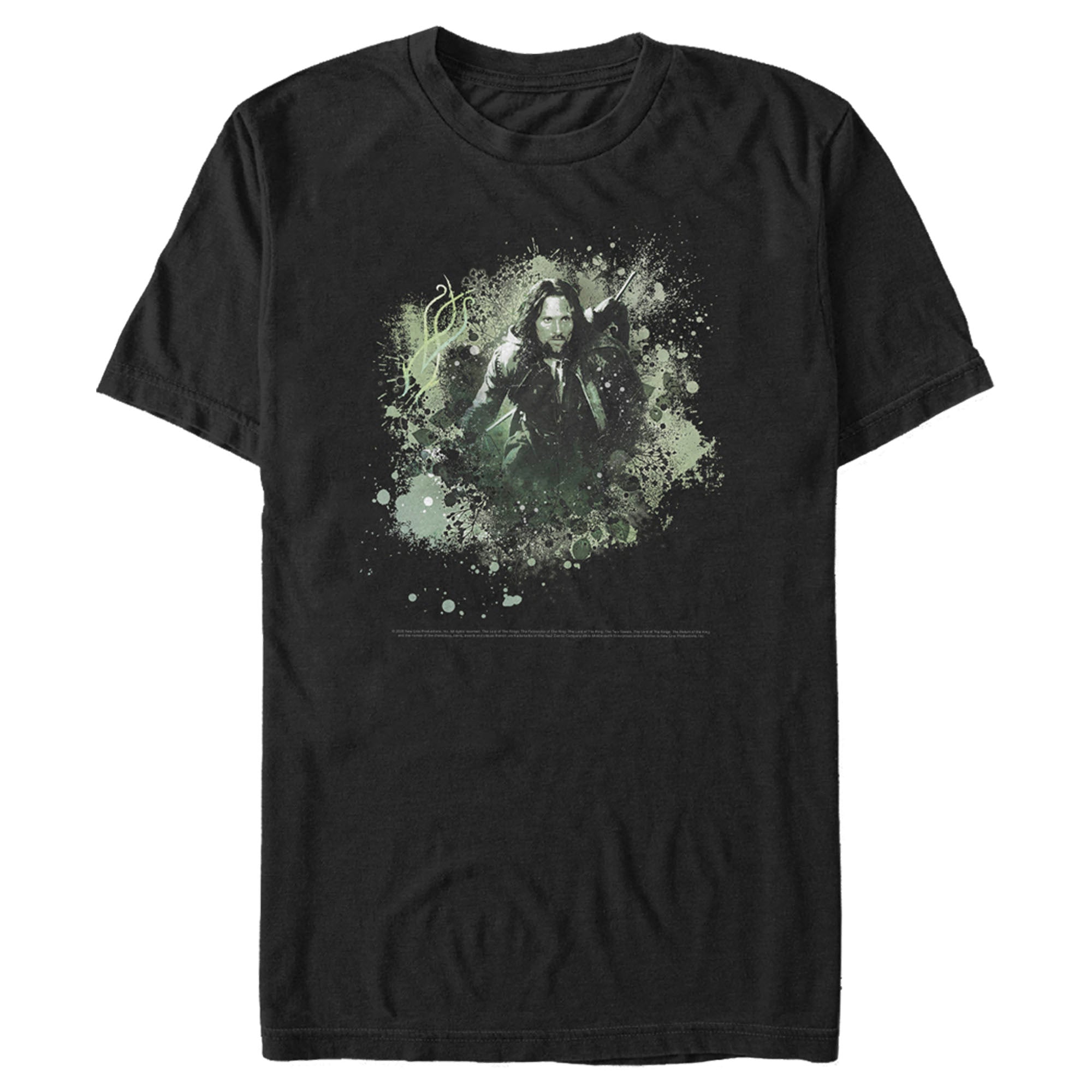 The Lord Of The Rings Men’S Fellowship Of The Ring Aragorn Paint Splatter  T-Shirt