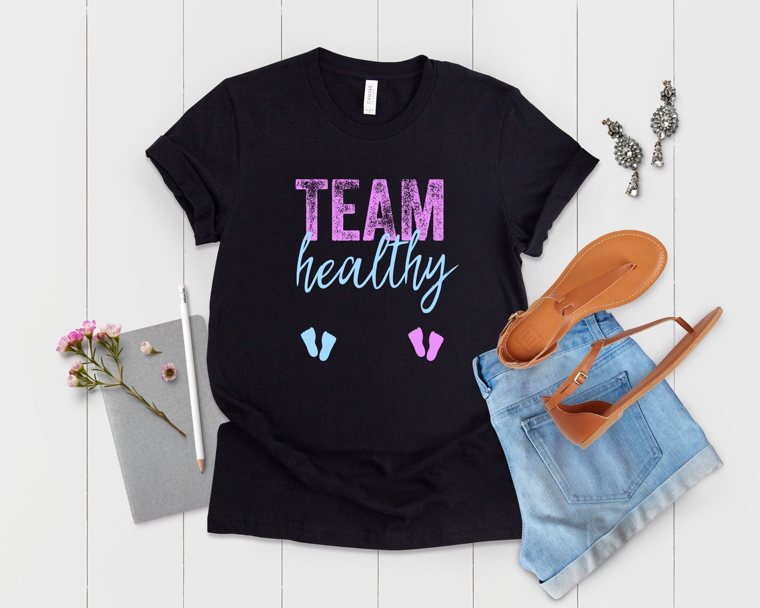 Team Healthy Boy Or Girl Gender Reveal Shirt