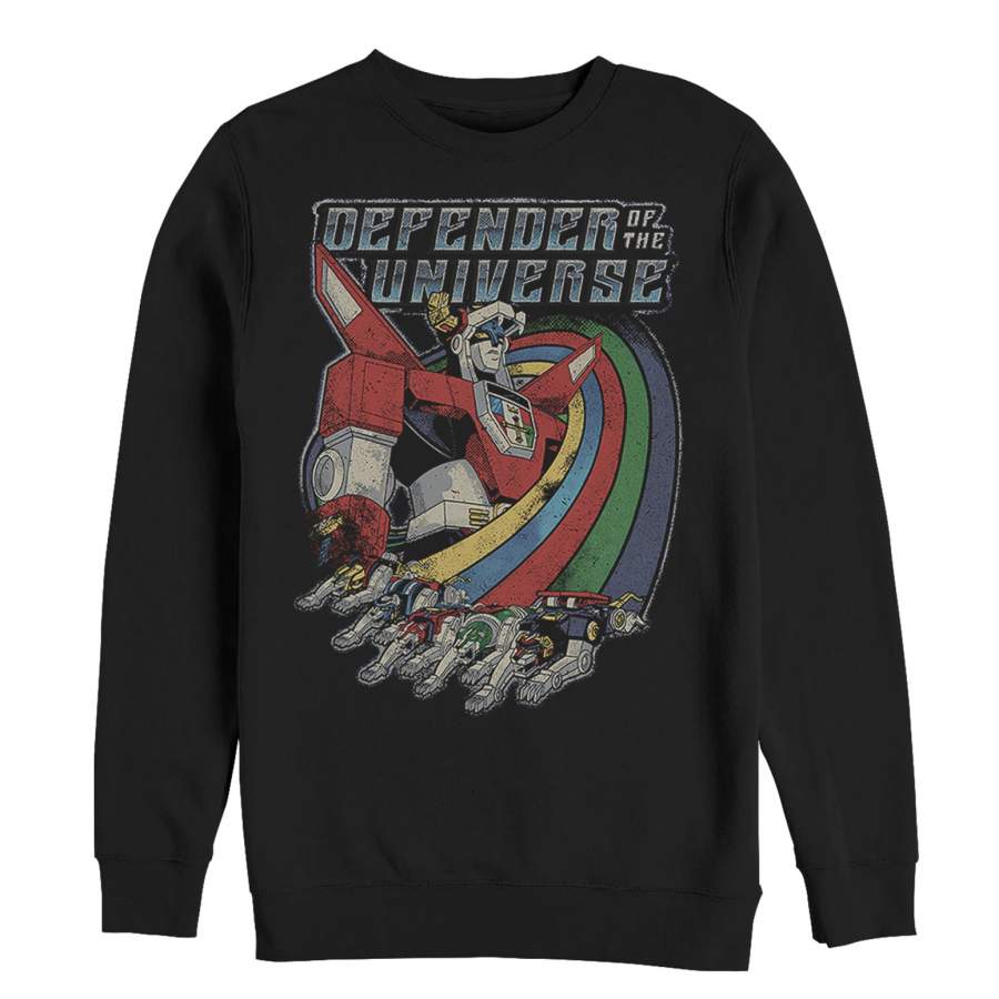 Voltron: Defender of the Universe Men’s Retro Rainbow Lions  Sweatshirt