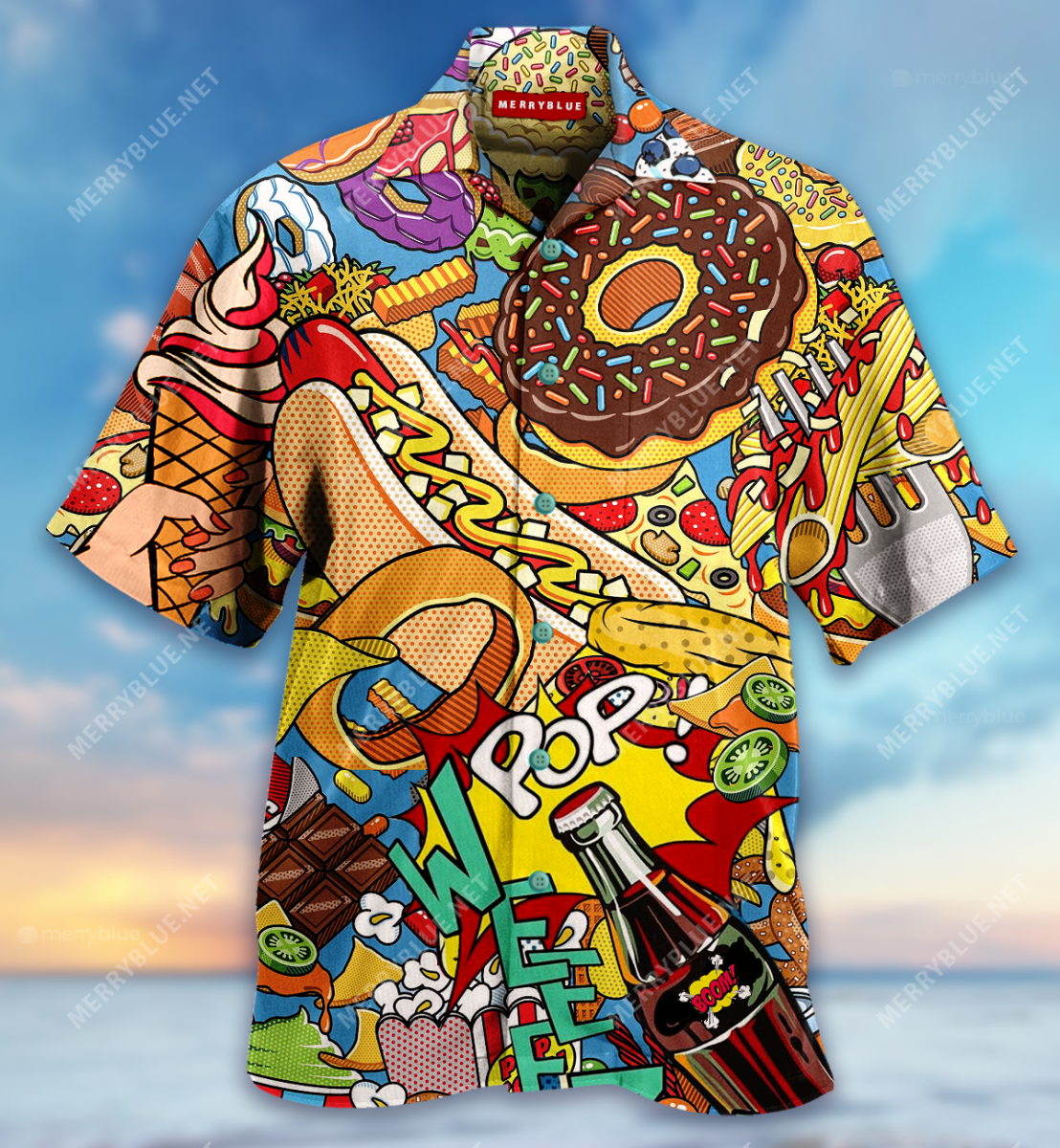 “I Don’T Like Food, I Love It” Unisex Hawaiian Shirt