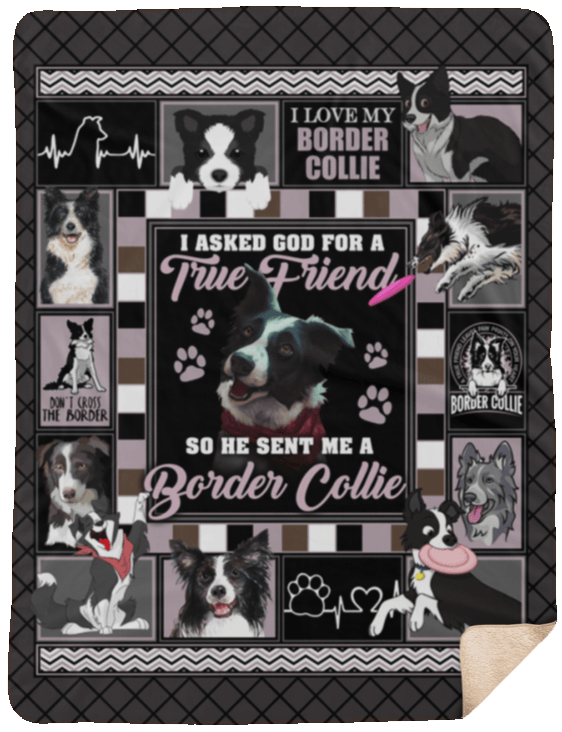 Border Collie Dog Premium Fleece Blanket