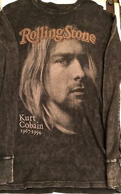 Vintage Kurt Cobain Shirt Memorial Rolling Stone Nirvana  Thermal !!! 1808