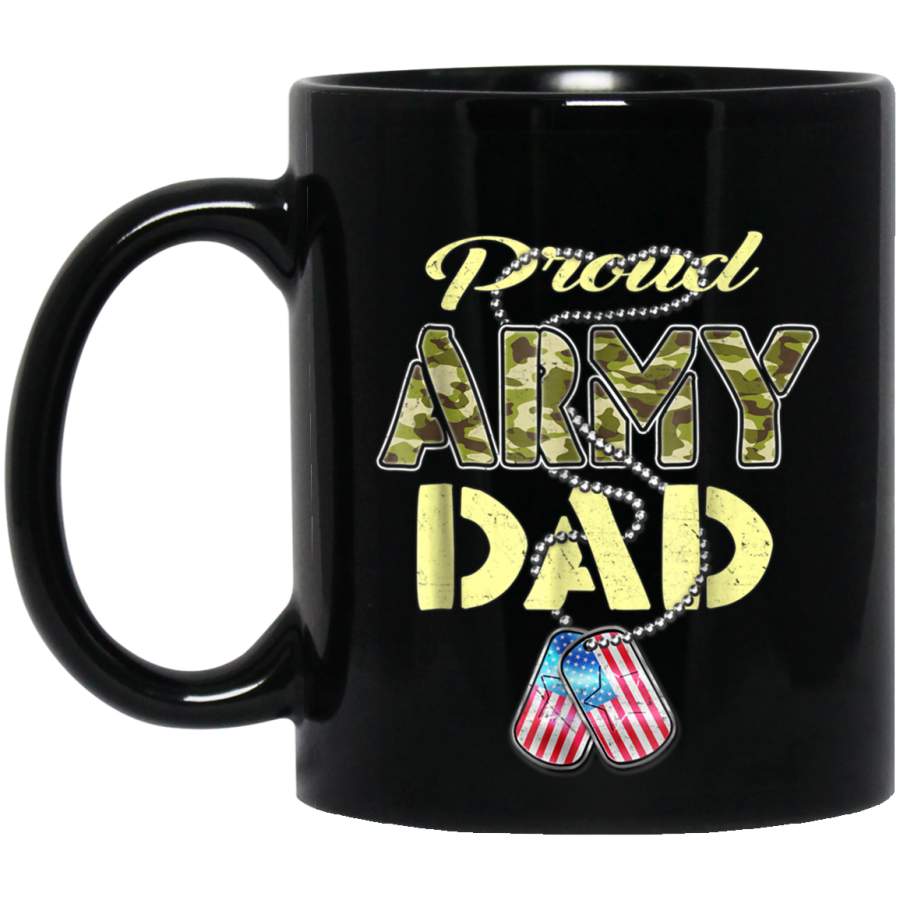 Proud Army Dad Shirt  Camo Military Father Gift Veterans Day Christmas Gift Mug