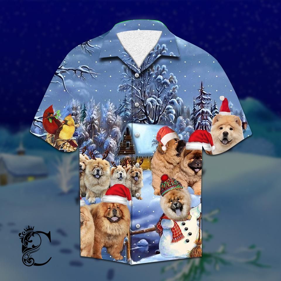 Beach Shirt Shop Chow Chow Christmas Hawaiian Shirt- Chillicothemall