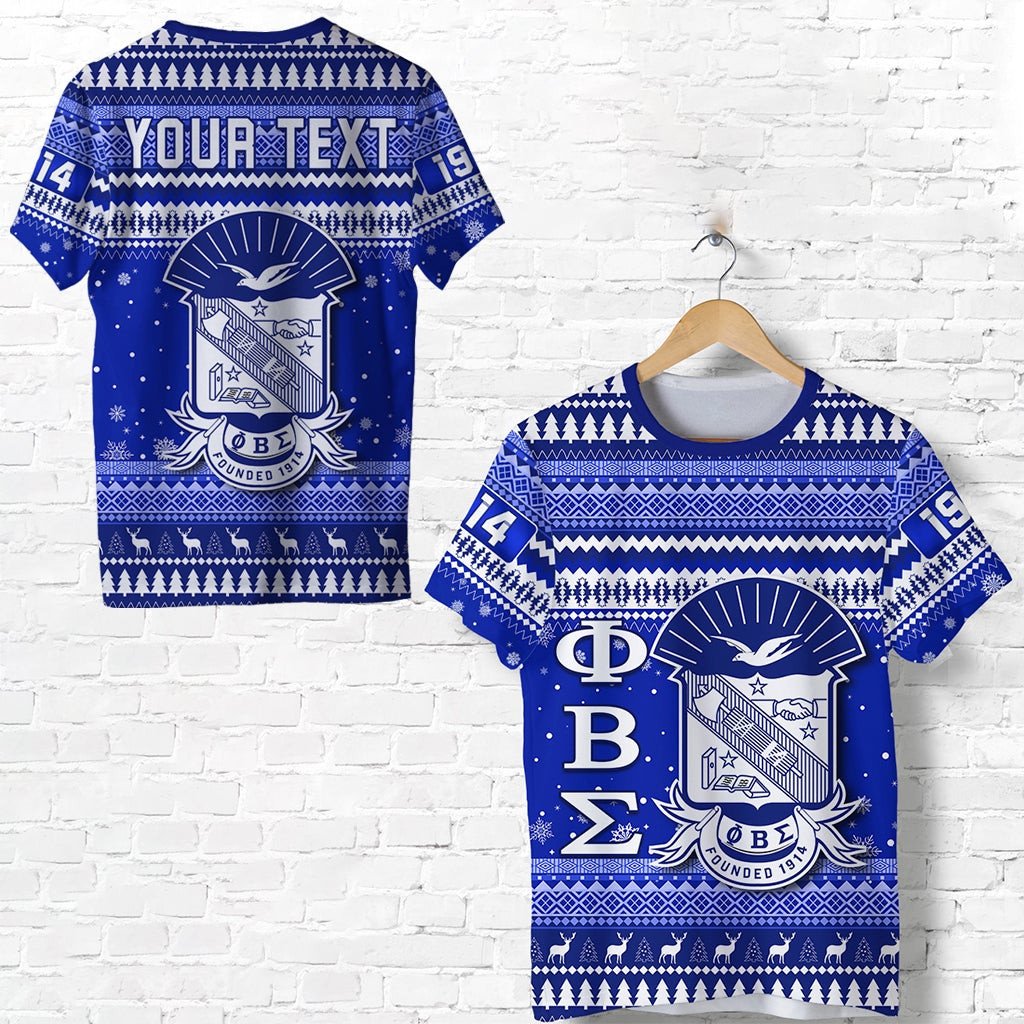 Fraternity Tshirt – Personalized Phi Beta Sigma Christmas Tshirt African Pattern