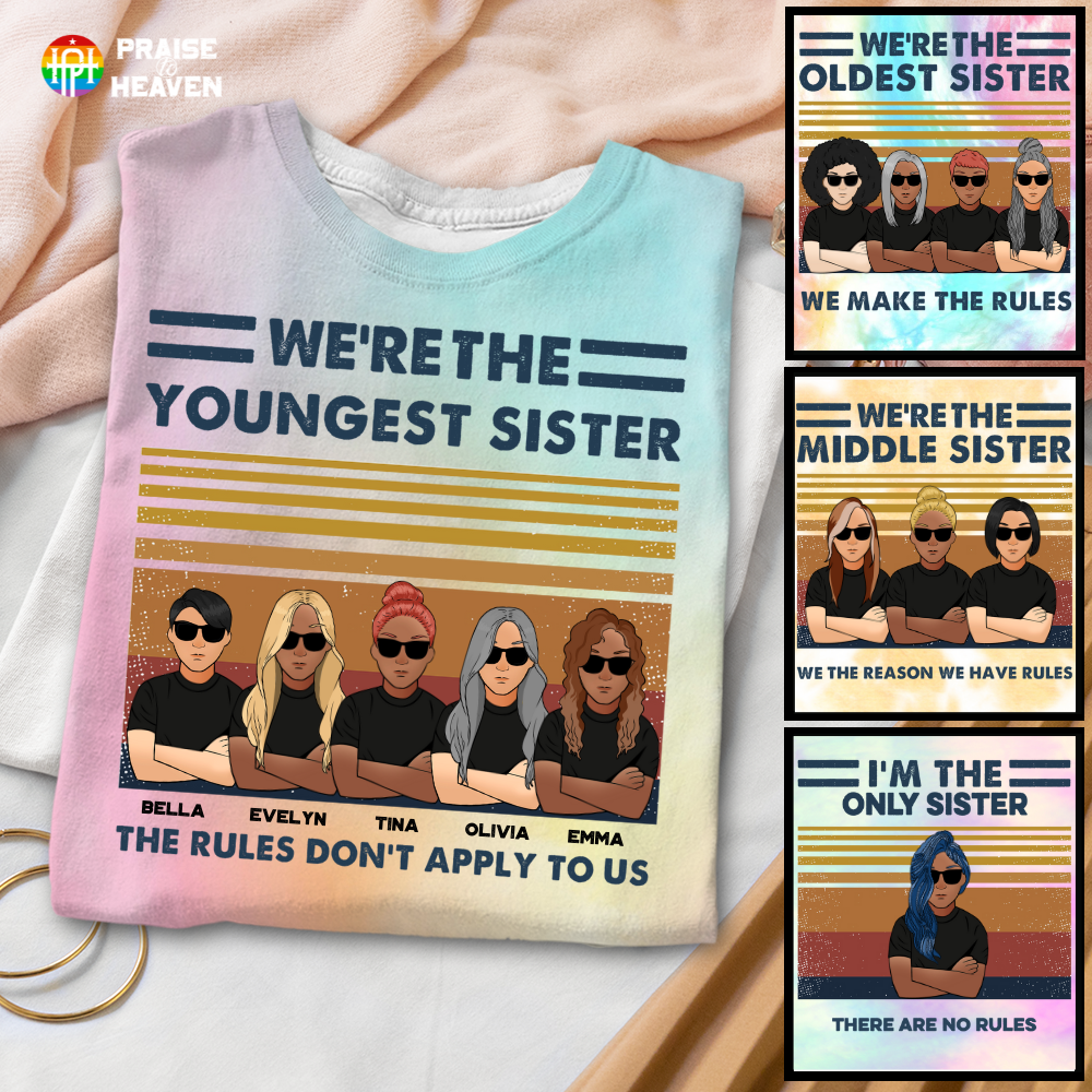 Sister Squad Personalized 3D Tie Dye Shirt Sweatshirt Hoodie Ap351