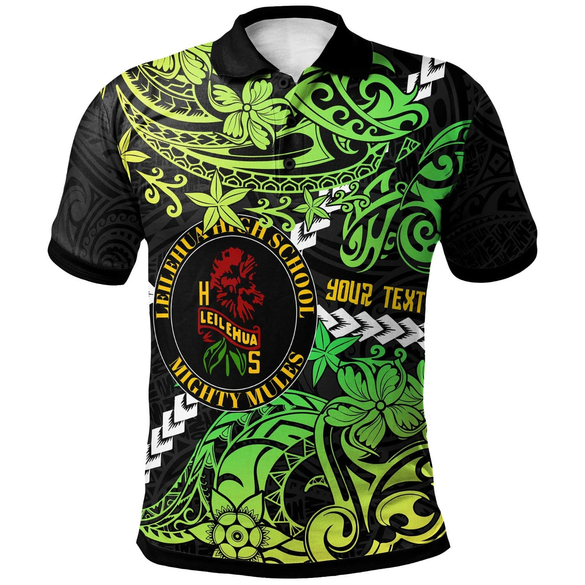 Hawaii Custom Personalised Polo Shirt – Leilehua High School Polynesian Pride With Lehua Flower