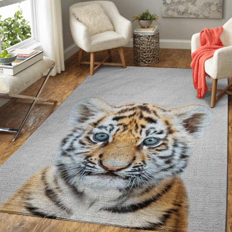 Baby Tiger Colorful – Animals Colorful Area Rug Carpet