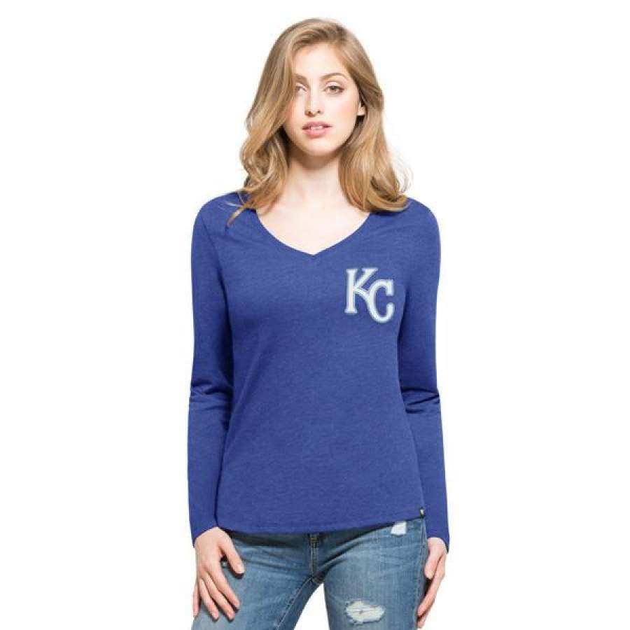 Kansas City Royals Clutch Backer ’47 Club Long Sleeve T-Shirt 3D All Over Print