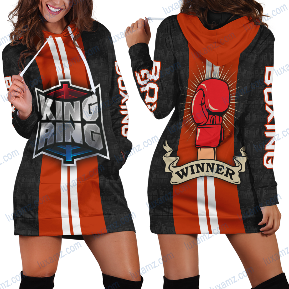 Boxing King Ring Hoodie Dress