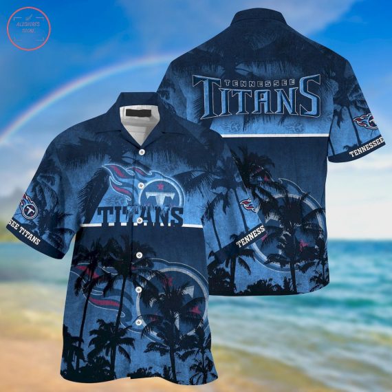 Gift For Husband Dad Tennessee Titans Palm Hawaii Shirt Ha5349