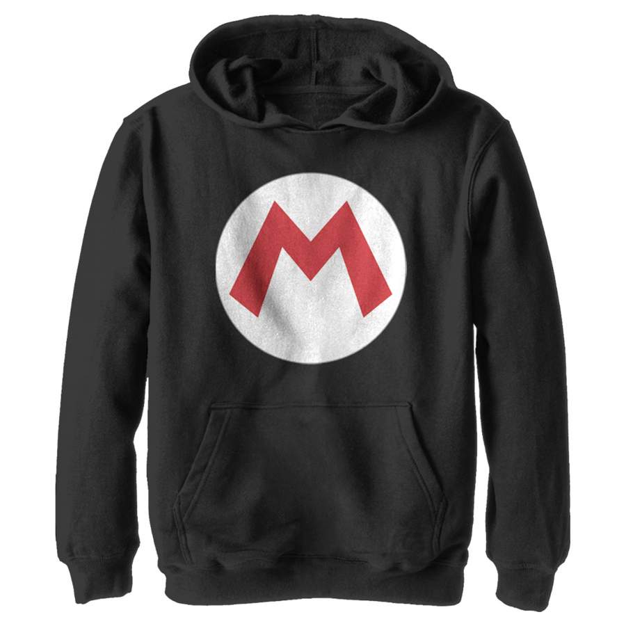 Nintendo Boy’s Mario Circle Icon  Lightweight Hoodie